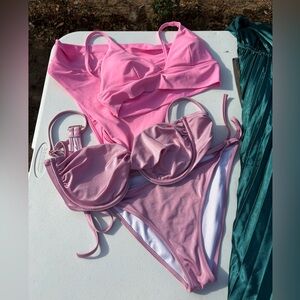 Pink Women's Bikini Set - Classic Two-Piece Swimwear